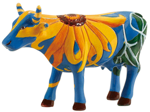 MUCCA COLLEZIONE COW PARADE SMALL "UDDERLY SUN FLOWERS"