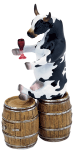 MUCCA COLLEZIONE COW PARADE SMALL "ENJOYING A TIPPLE"